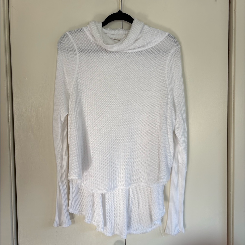 We The Free White Textured Hoodie